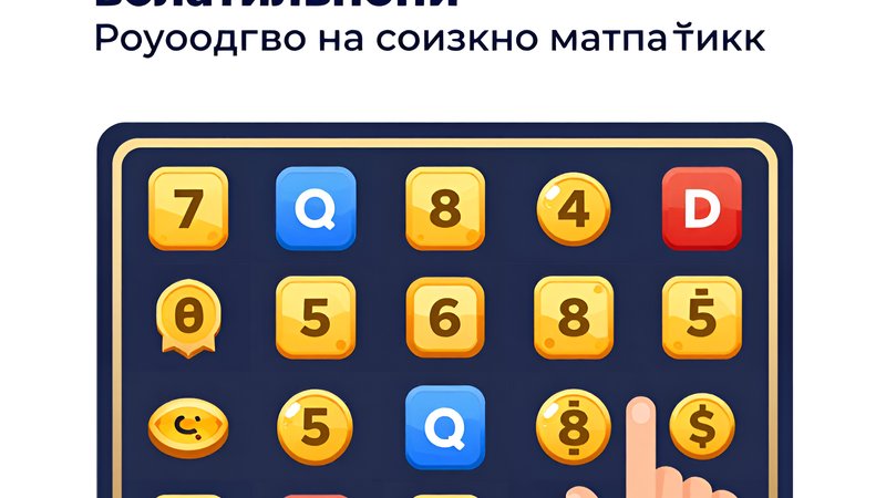 Схематичное изображение математических расчетов и бонусных символов для стратегии игры в слоты с низкой волатильностью